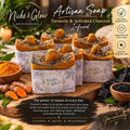 Turmeric & Activated Charcoal Artisan Soap Bar – [Weight, e.g. 100g]
